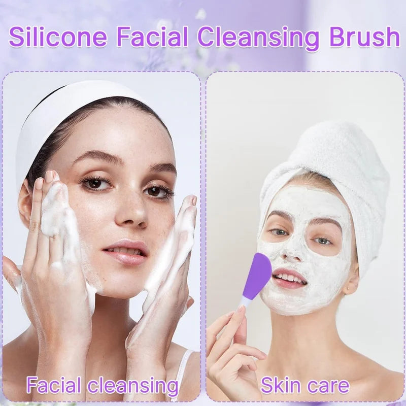 4/2pcs Silicone Facial Brush & Mask Applicator Set