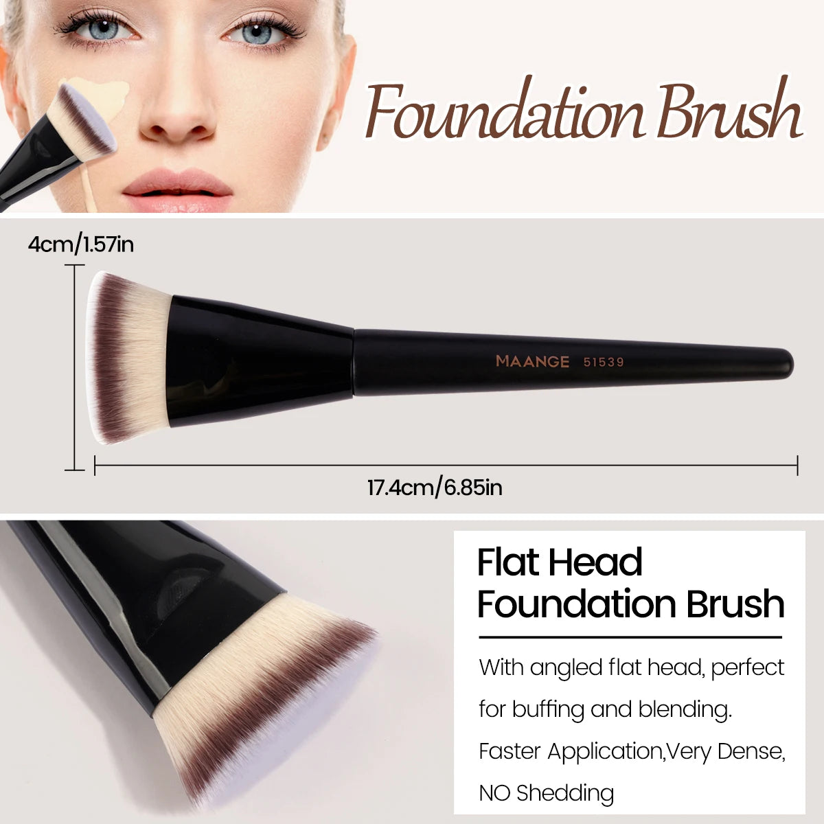 MAANGE 3pcs Professional Makeup Brush Set