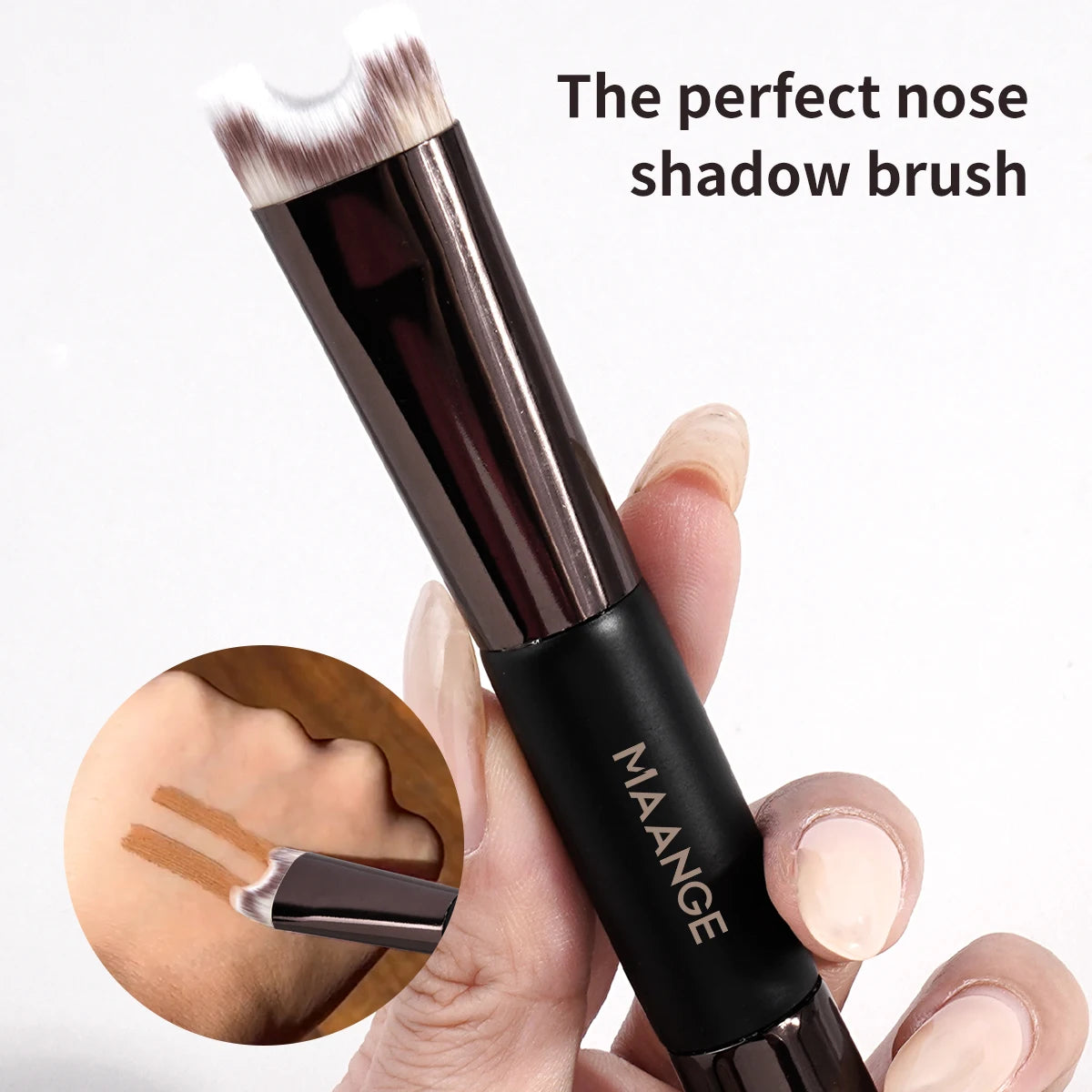 MAANGE Nose Contour U-Shaped Double-Ended Makeup Brush