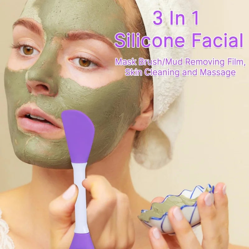 4/2pcs Silicone Facial Brush & Mask Applicator Set