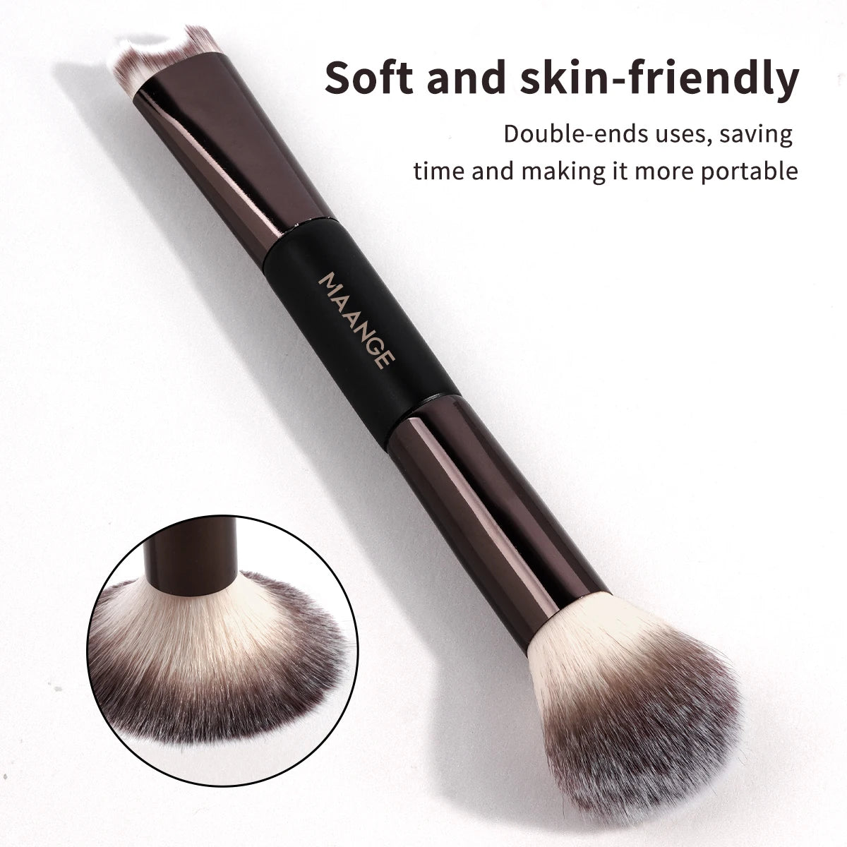MAANGE Nose Contour U-Shaped Double-Ended Makeup Brush