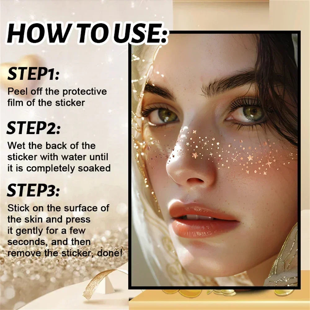 6PCS Metallic Freckles Makeup Patches