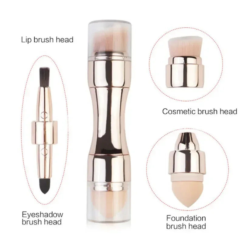 4-in-1 Multi-Functional Makeup Brush