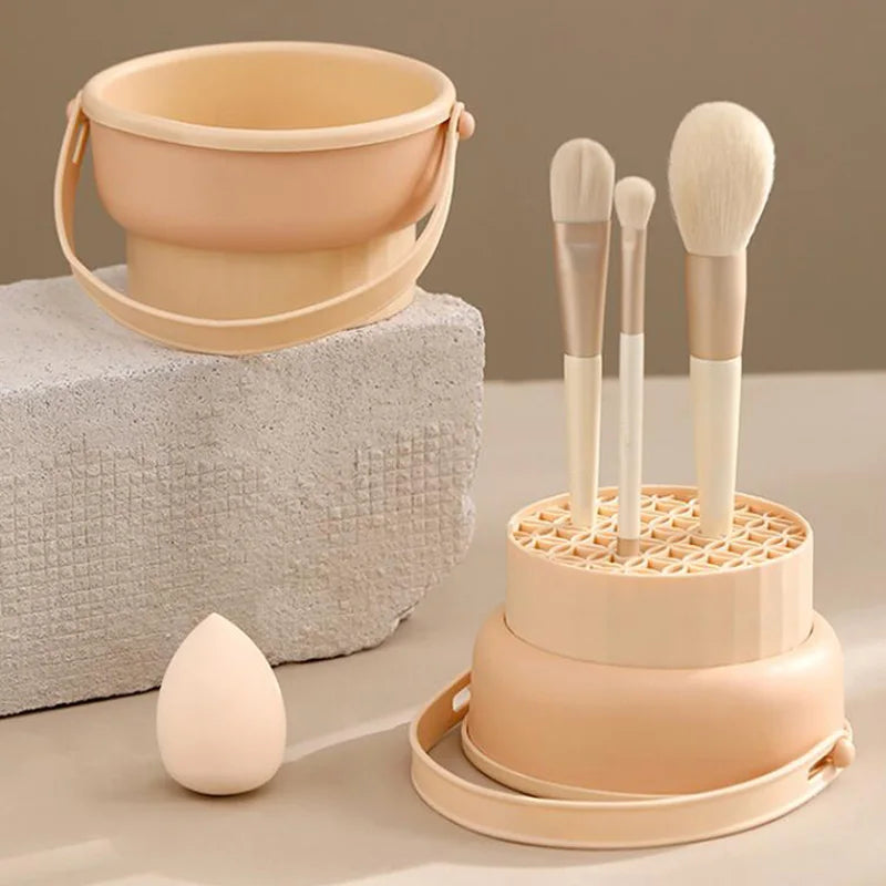 Multifunctional Silicone Makeup Brush Cleaner & Drying Holder