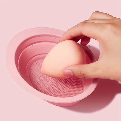 Silicone Folding Makeup Brush Scrub Bowl