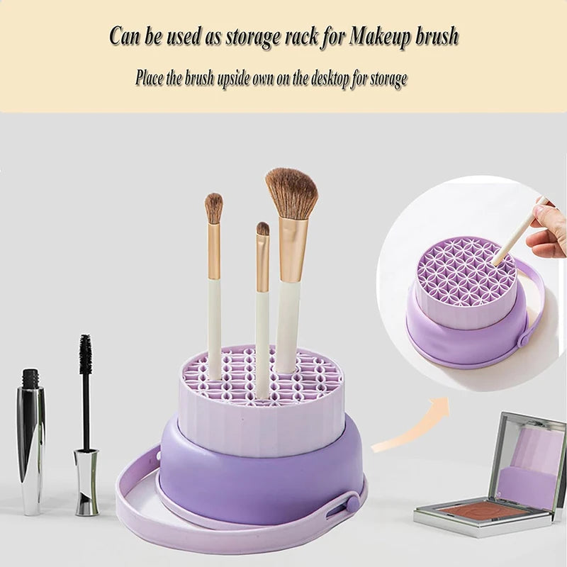 Multifunctional Silicone Makeup Brush Cleaner & Drying Holder