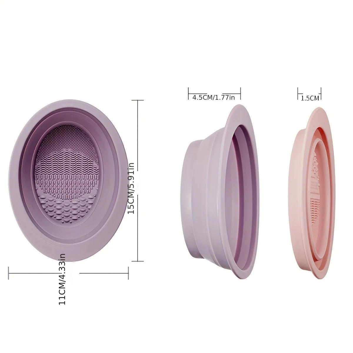 Silicone Folding Makeup Brush Scrub Bowl