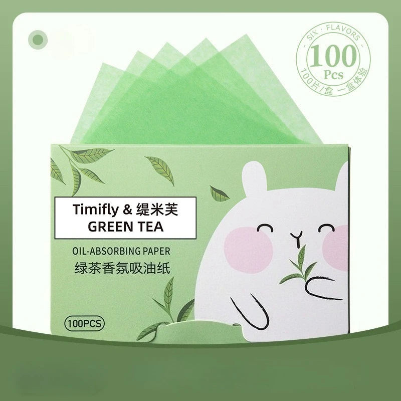 100 Pieces Fragrance Facial Oil-absorbing Paper