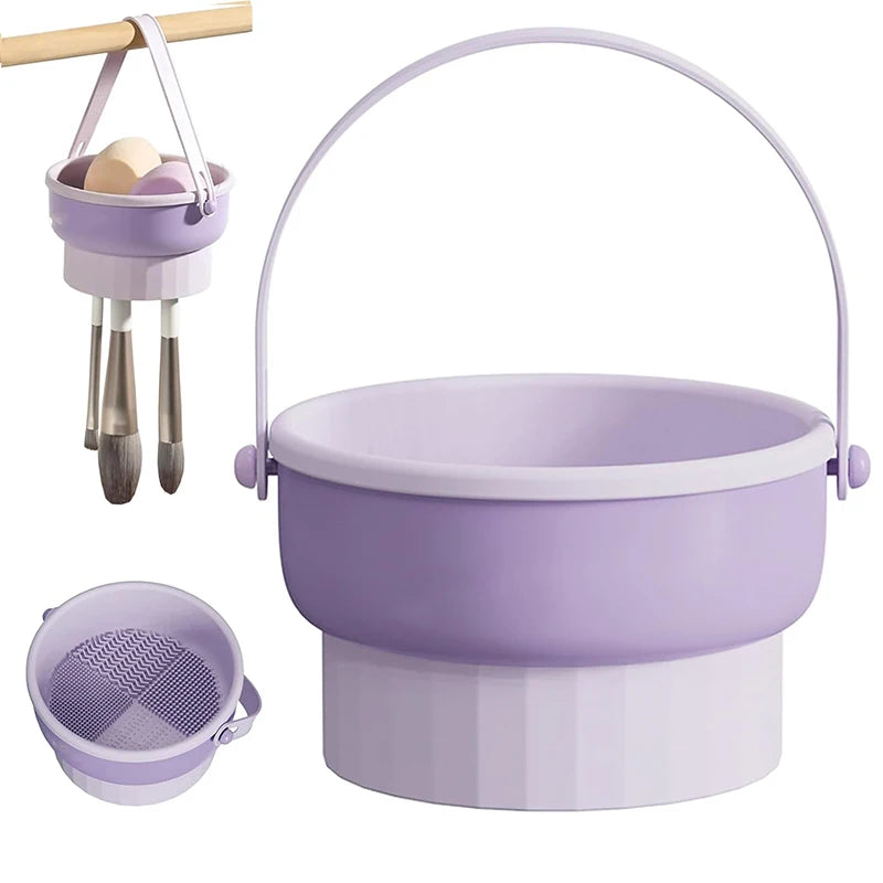 Multifunctional Silicone Makeup Brush Cleaner & Drying Holder