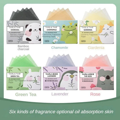 100 Pieces Fragrance Facial Oil-absorbing Paper