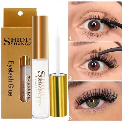 Professional Eyelash Glue - Dark Black, Waterproof & Long-Lasting