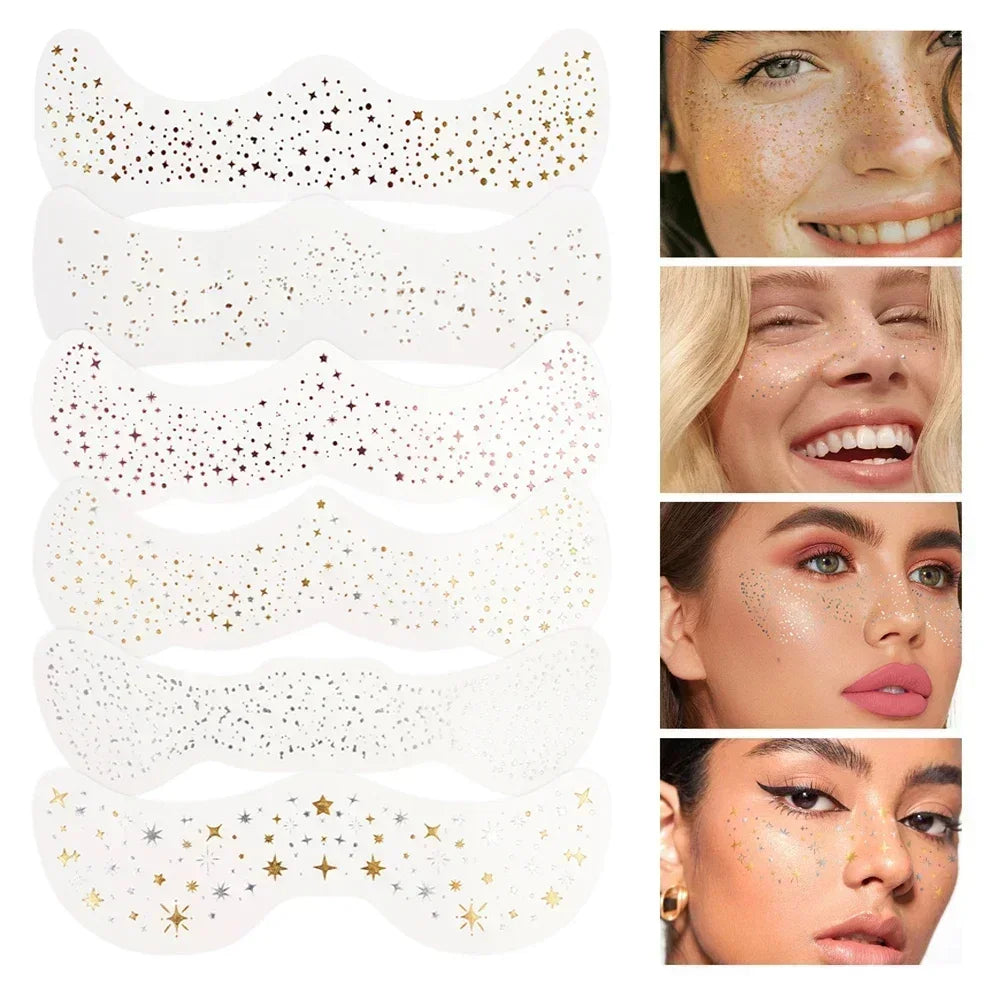 6PCS Metallic Freckles Makeup Patches