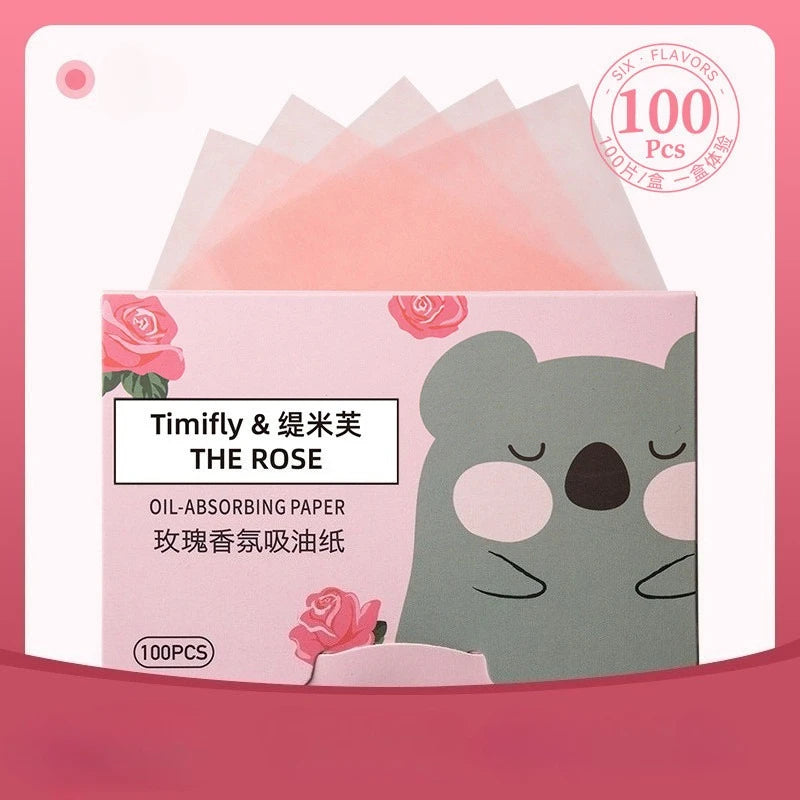 100 Pieces Fragrance Facial Oil-absorbing Paper
