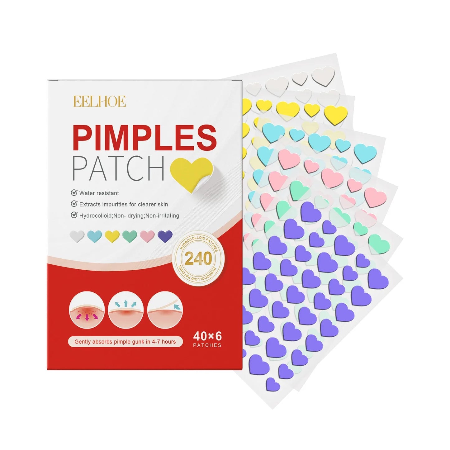 240pcs Heart/Star Pimple Patches