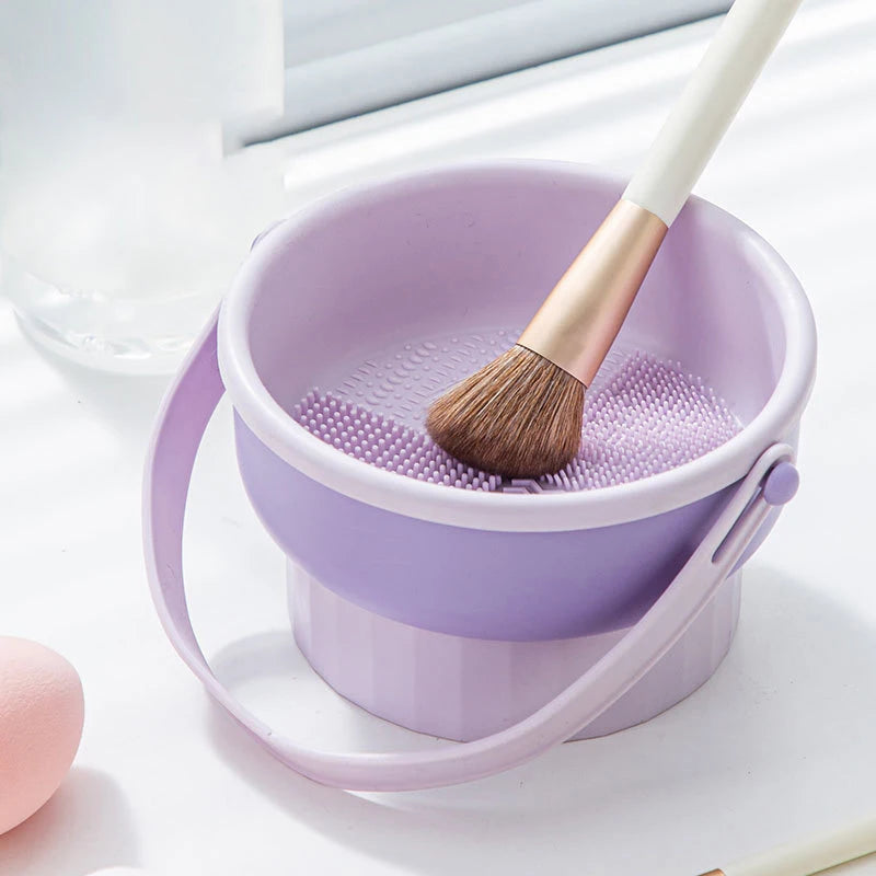 Multifunctional Silicone Makeup Brush Cleaner & Drying Holder
