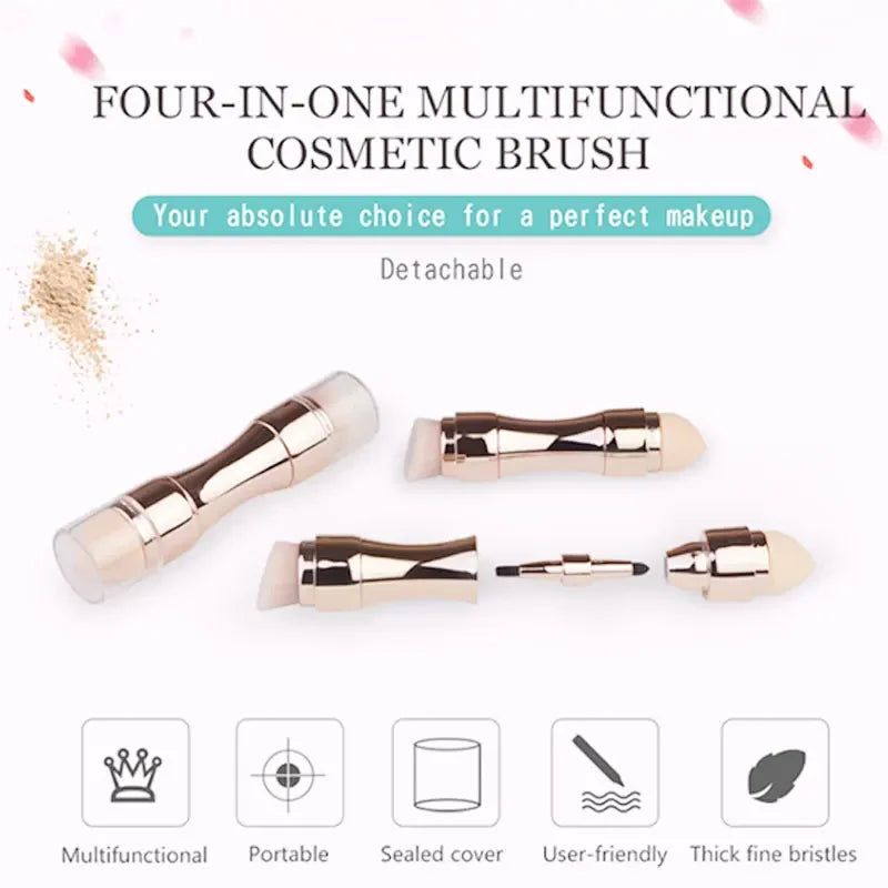 4-in-1 Multi-Functional Makeup Brush