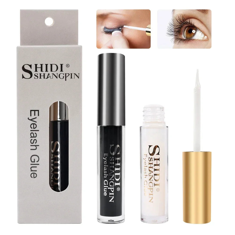 Professional Eyelash Glue - Dark Black, Waterproof & Long-Lasting