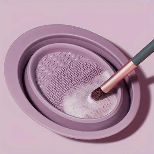 Silicone Folding Makeup Brush Scrub Bowl